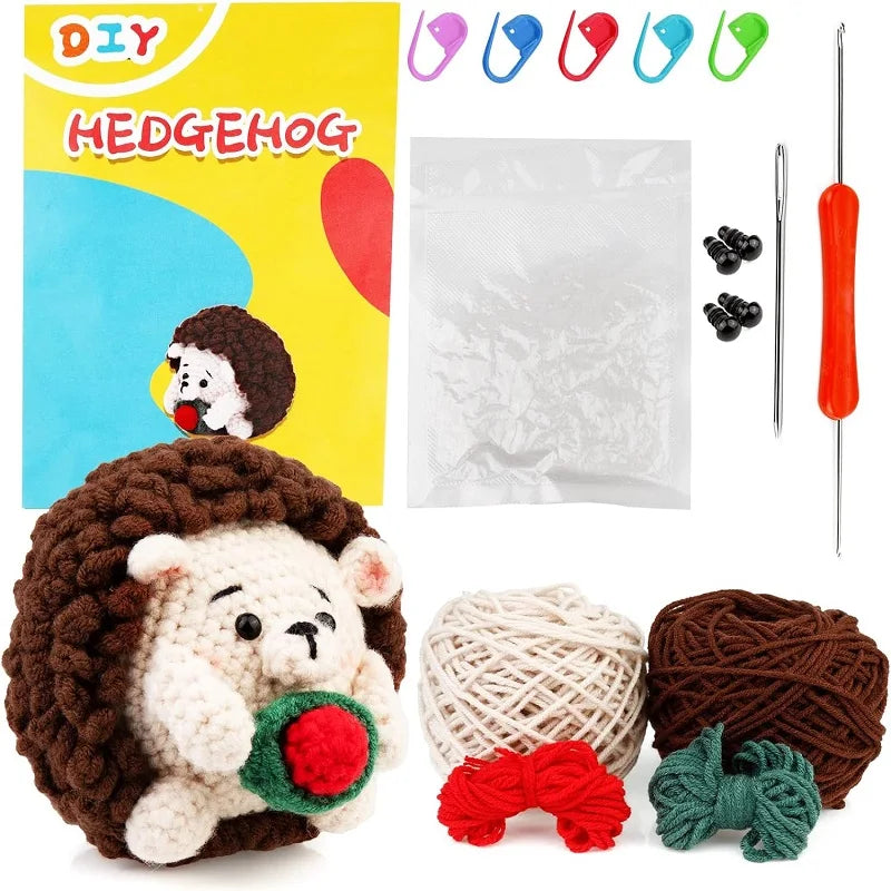 Kit Crochet Débutant – Animal à Créer (10 cm) avec Fil Coton