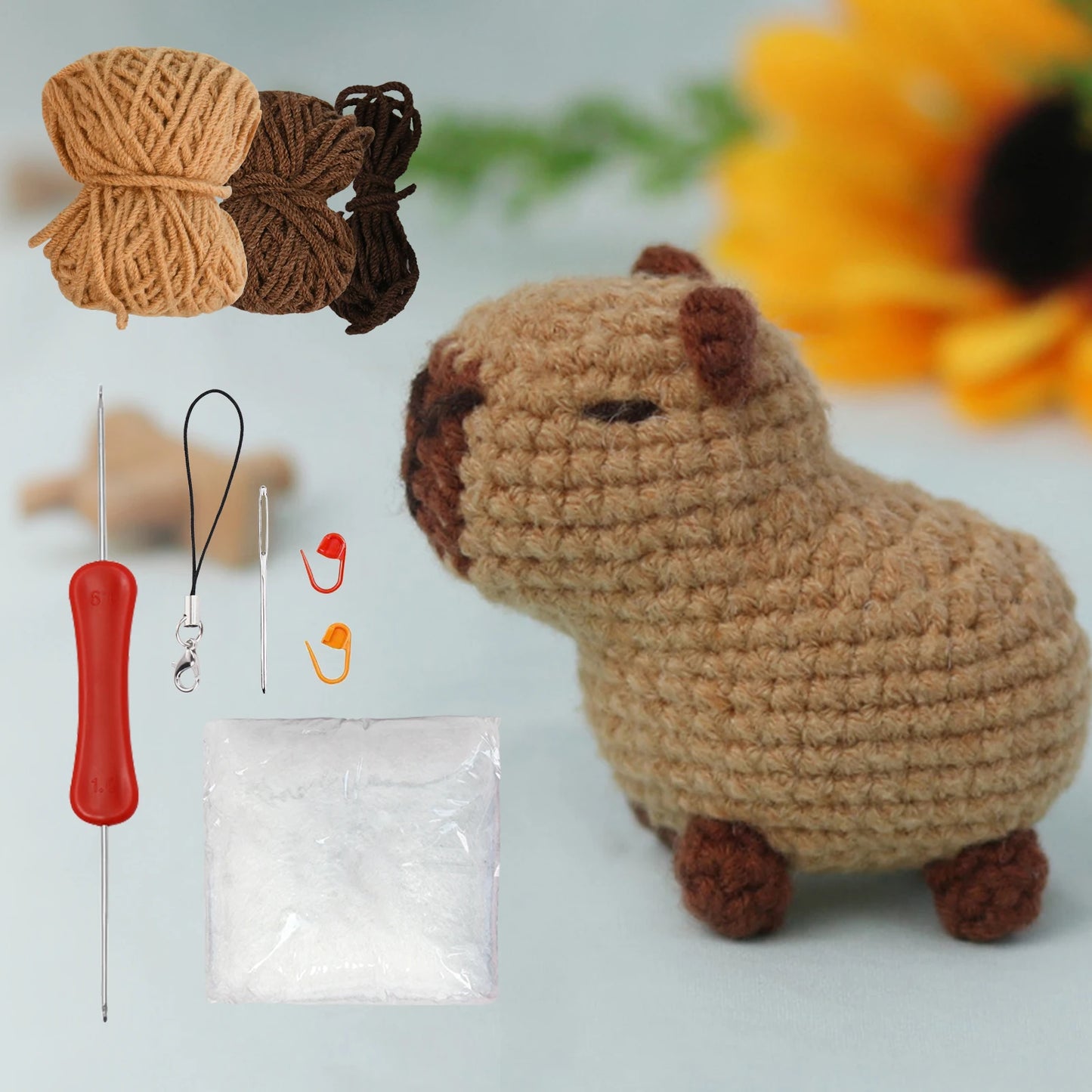 Kit Crochet Capybara & Tortue – Spécial Débutants