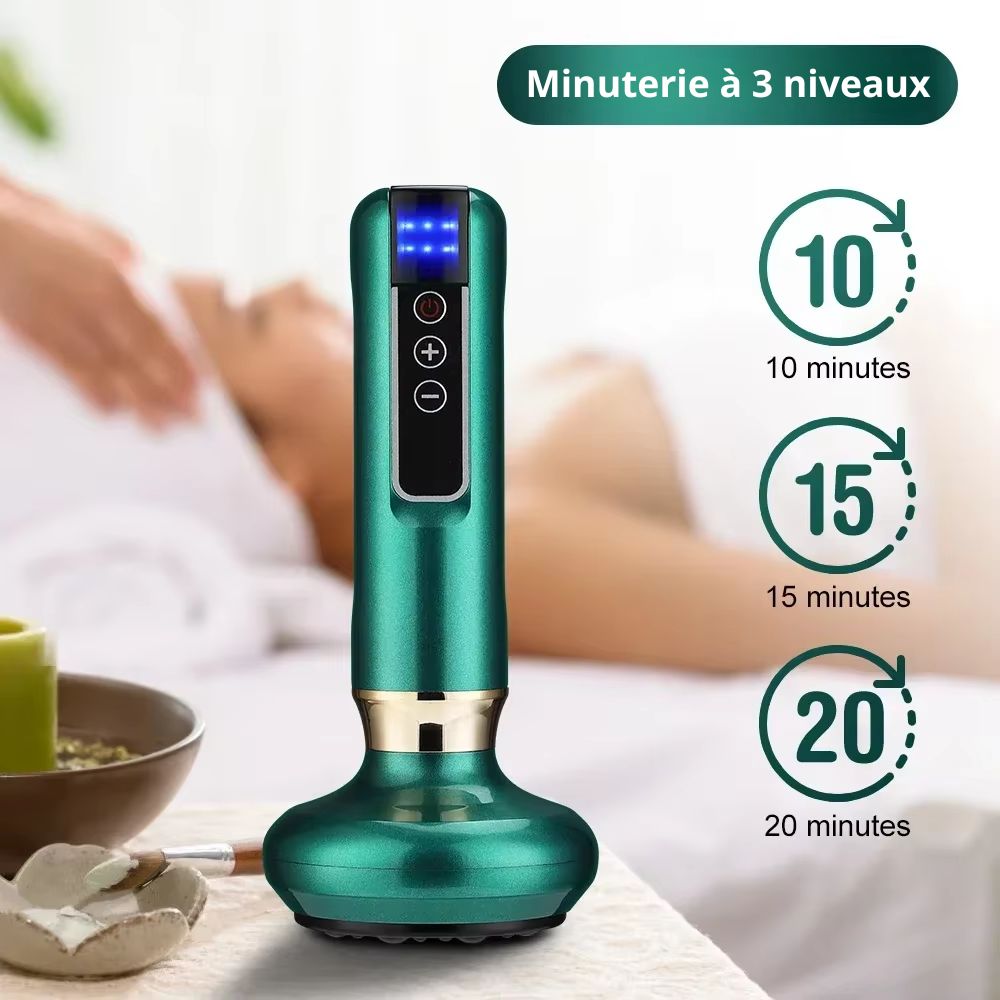 Masseur Électrique Guasha 3-en-1 – Anti-Cellulite, Chaleur Infrarouge & Ventouse Sous Vide Minceur