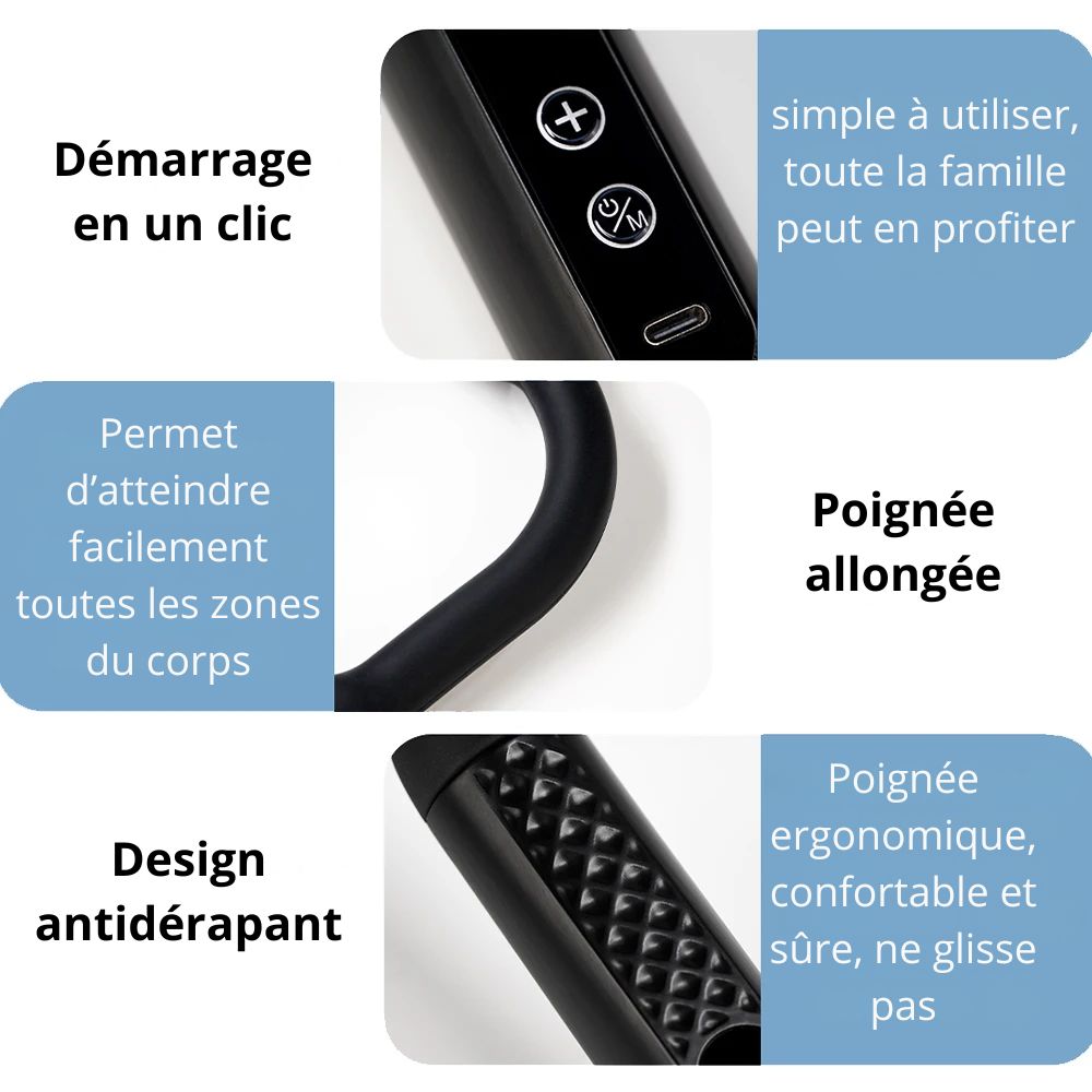 Pistolet de Massage Intelligent – Pistolet à Fascia Professionnel, Soulagement du Stress & Relaxation