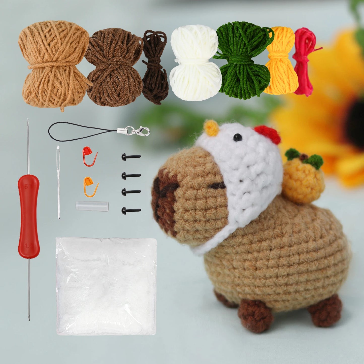 Kit Crochet Capybara & Tortue – Spécial Débutants