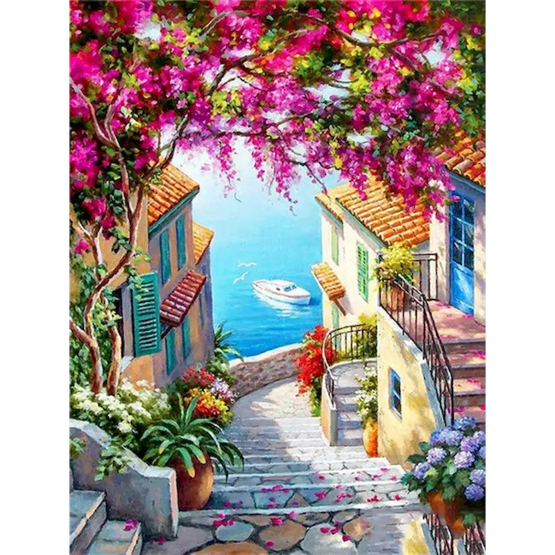 Paint by Numbers Pictures for Adults on Canvas City Landscpae Coloring Drawing Oil Paintings by Number Home Decor