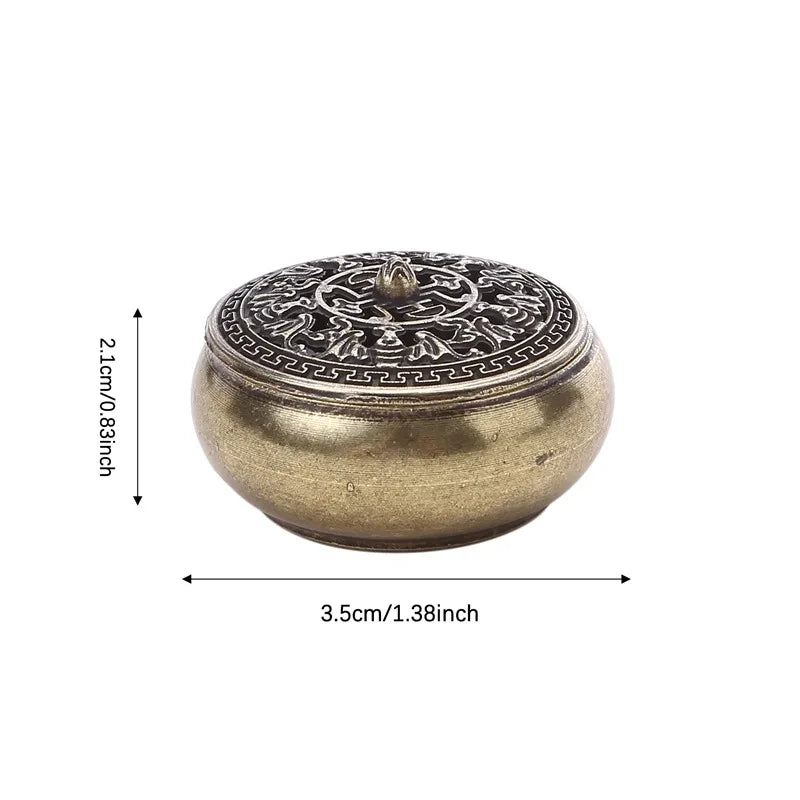 Brûleur d’Encens Lotus – Style Bouddhiste en Alliage Cuivré, Déco Maison & Bureau