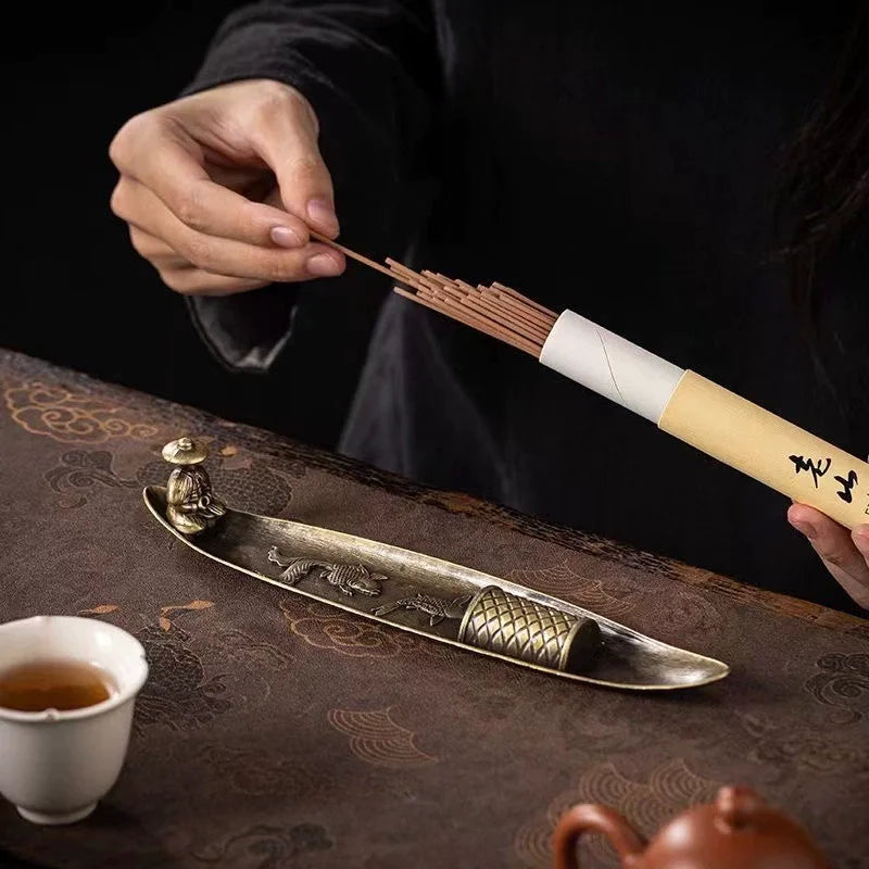 Creative Incense Holder Boat Fishing Men Insence Burner Japanese Style Incense Stick Burners Aromatherapy Ornament Home Decor