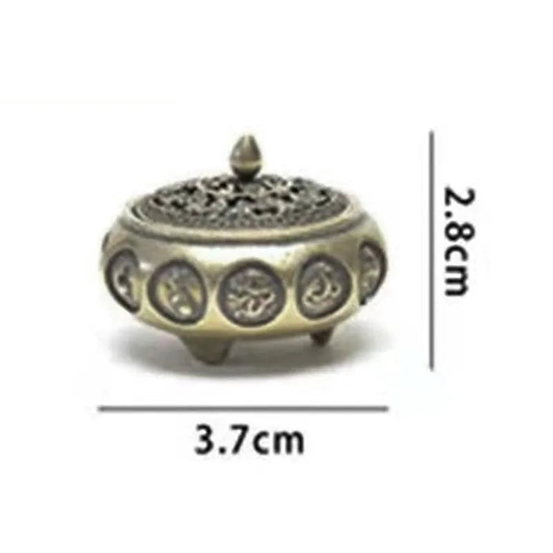 Brûleur d’Encens Lotus – Style Bouddhiste en Alliage Cuivré, Déco Maison & Bureau