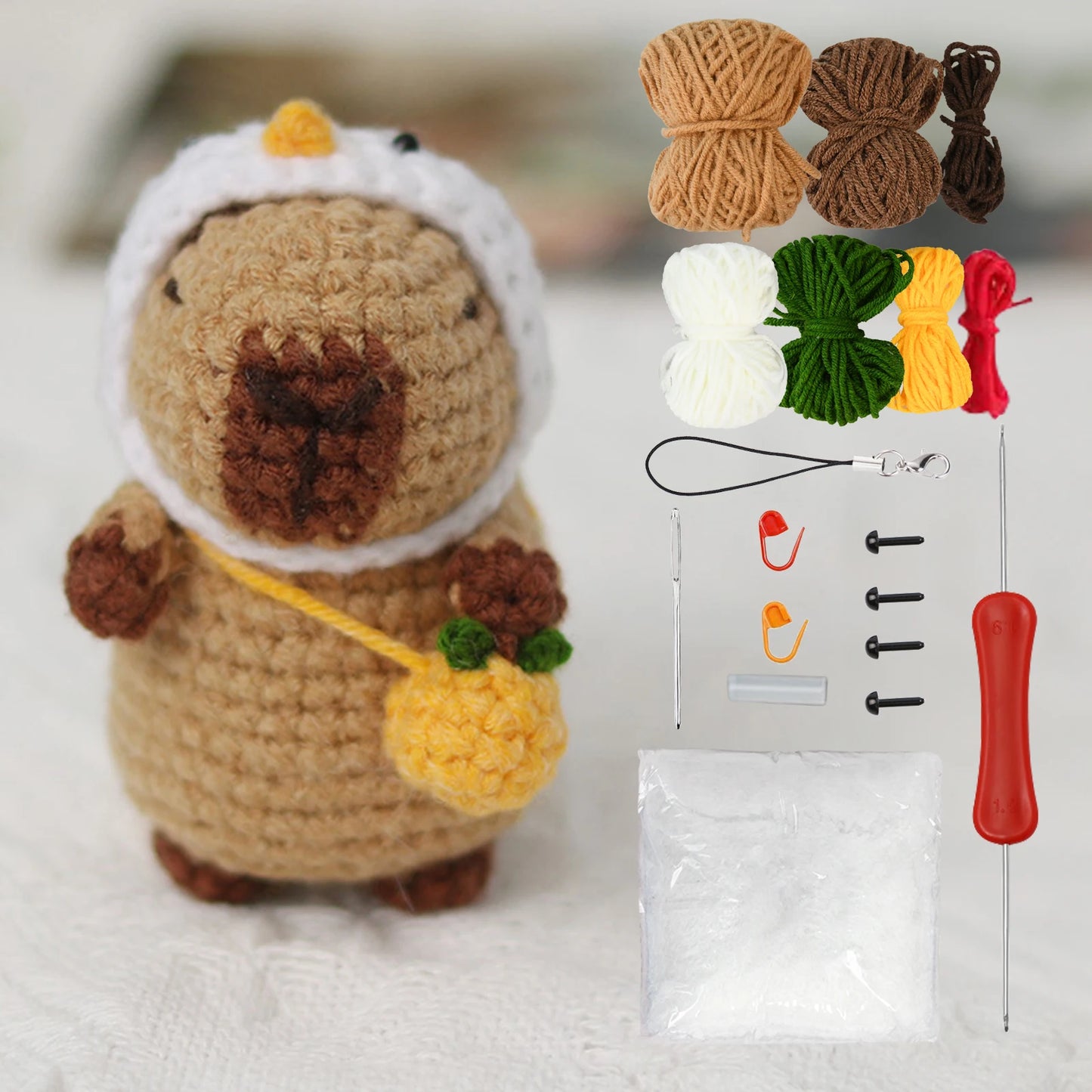 Kit Crochet Capybara & Tortue – Spécial Débutants