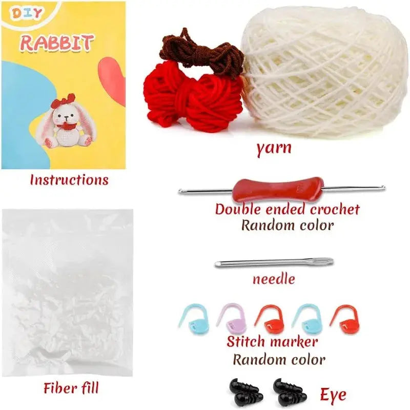 Kit Crochet Débutant – Animal à Créer (10 cm) avec Fil Coton