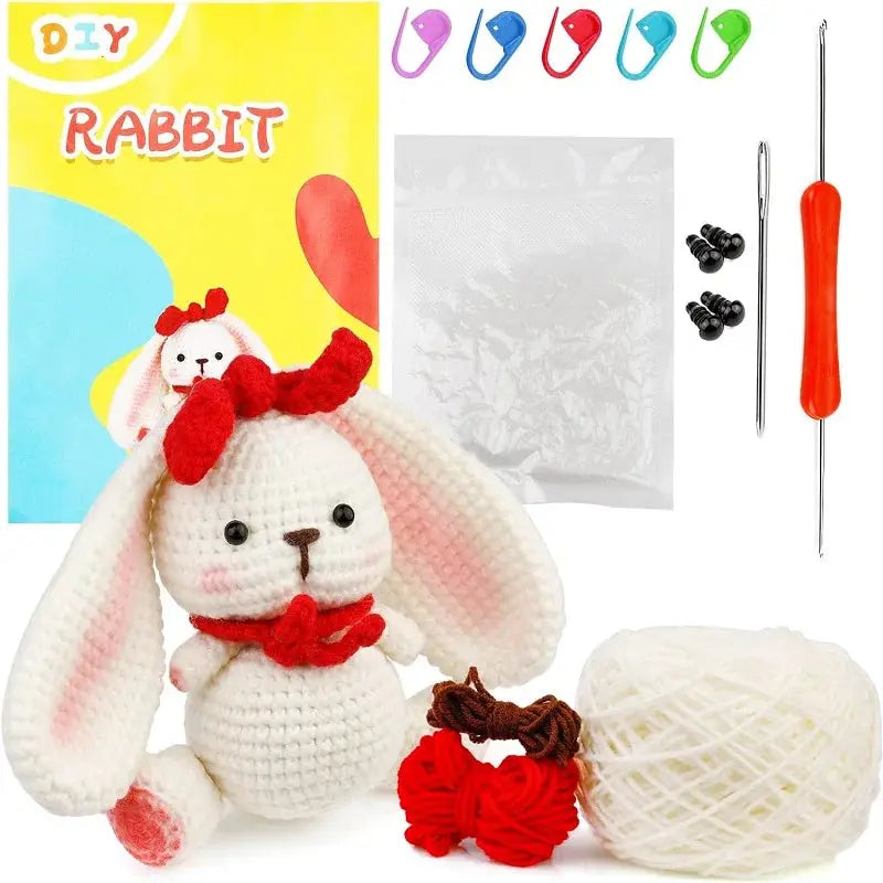 Kit Crochet Débutant – Animal à Créer (10 cm) avec Fil Coton