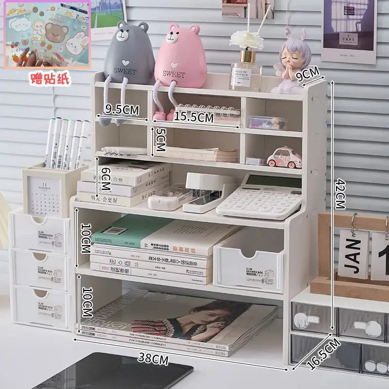 Desktop Organizing Storage Rack Study Stationery Storage Rack Bedroom Cosmetics Storage Rack Tabletop Sundries Organizer