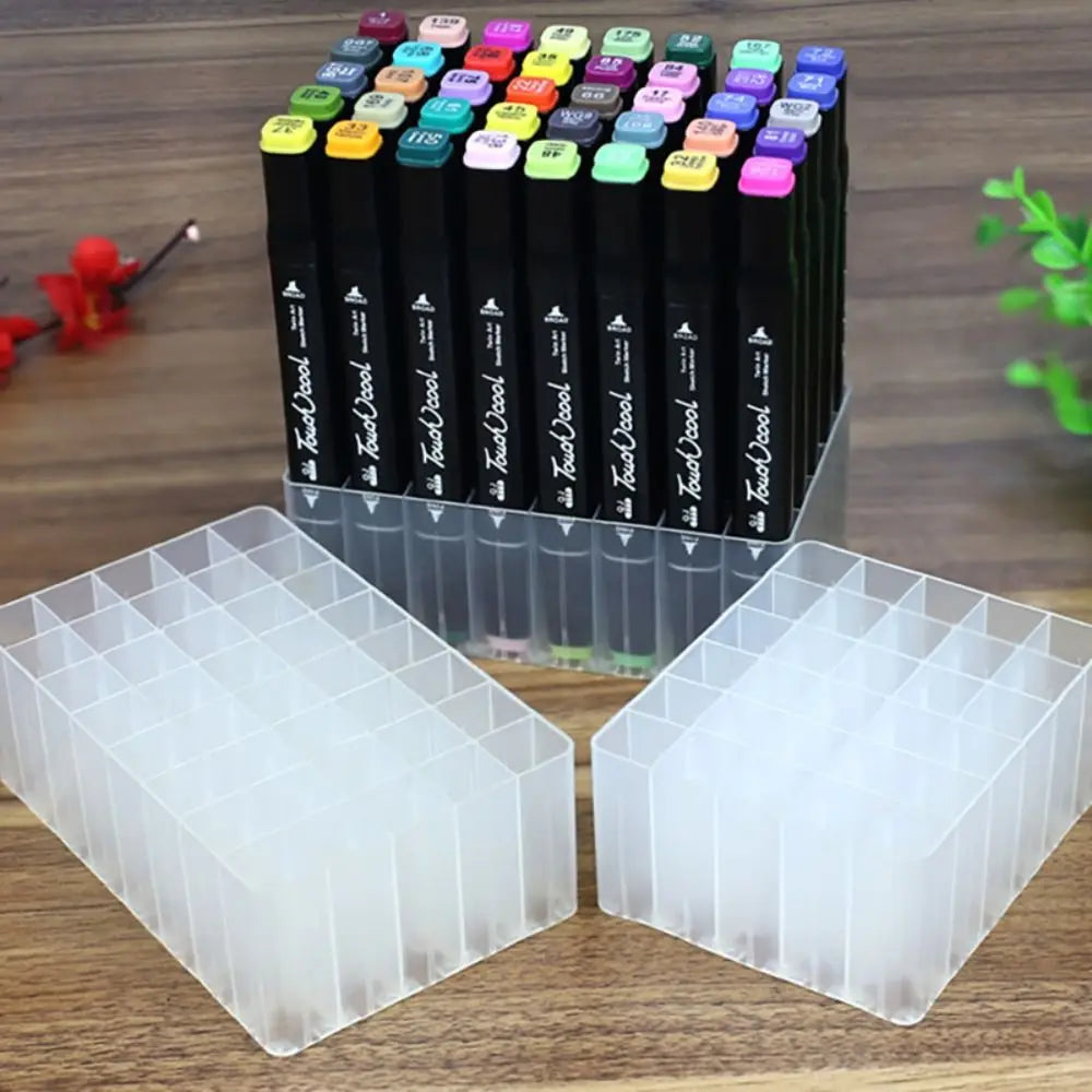 12/24/30/40/48/80/100 Slots Pen Holder Large-Capacity Multifunctional Brush Pen Storage Rack Make-Up Brush Stand