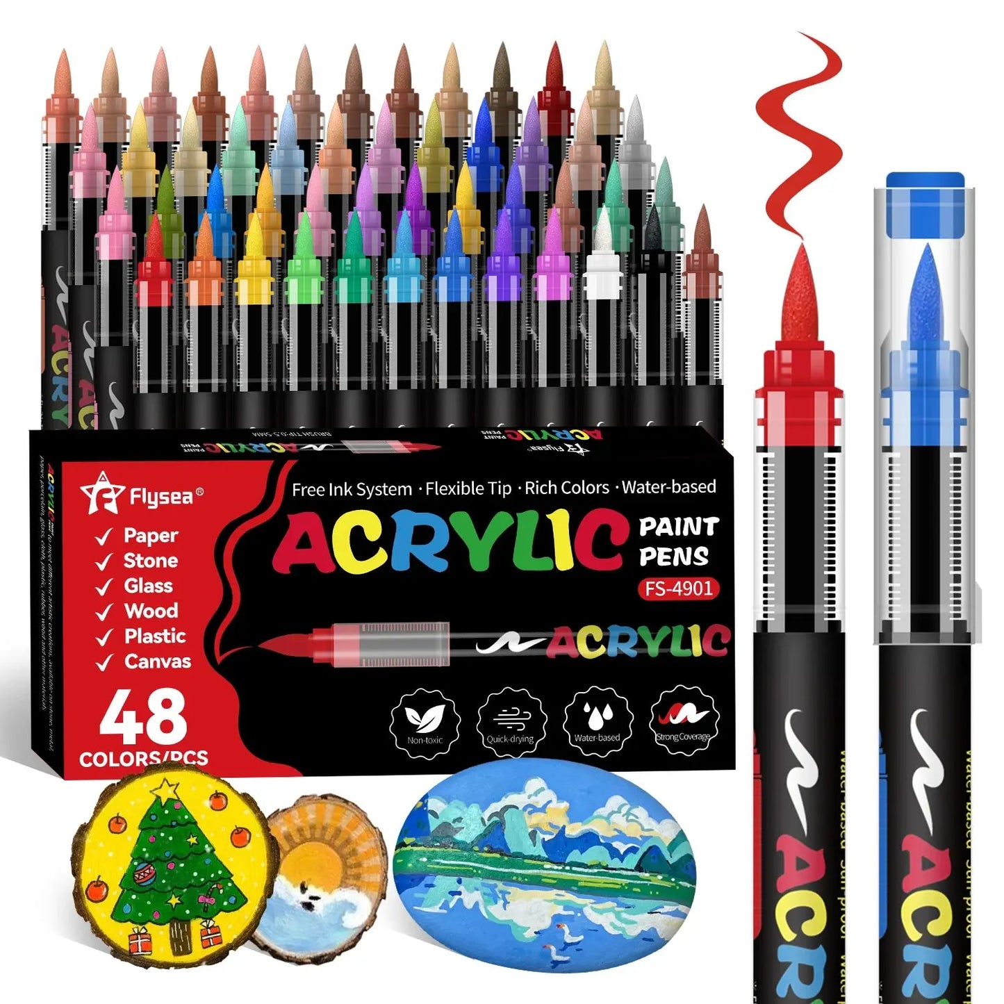 168/120/72/60/48/36/24/12 Color Direct Liquid Acrylic Marker Pens, Students Use Art Professional Drawing Drawing Color