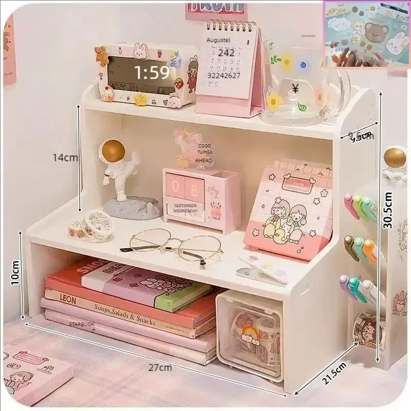 Desktop Organizing Storage Rack Study Stationery Storage Rack Bedroom Cosmetics Storage Rack Tabletop Sundries Organizer