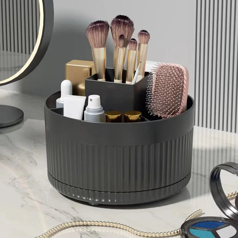 360° Rotating Pen Holder Desk Stationary Organizer Box 5 Slot Pink Office Kawaii Storage for Desktop Organizers Office Supplies