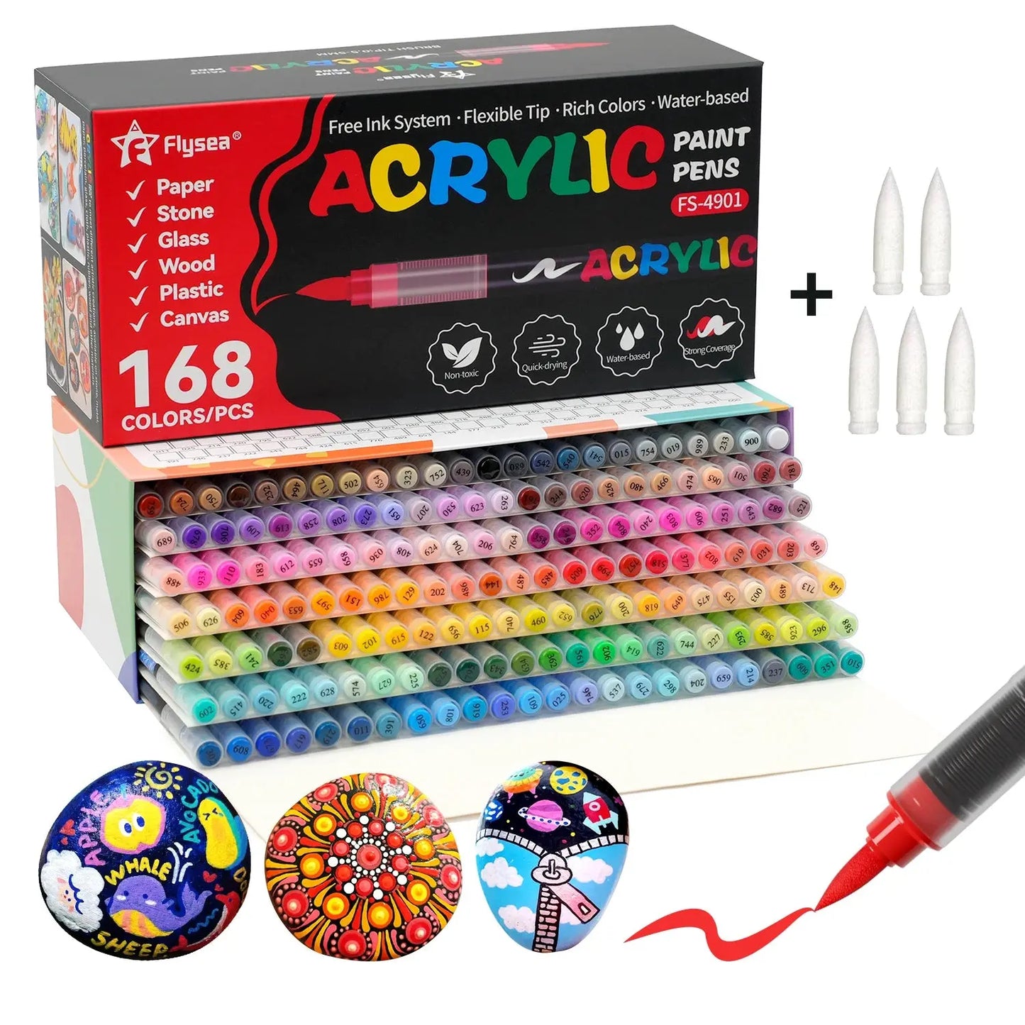 168/120/72/60/48/36/24/12 Color Direct Liquid Acrylic Marker Pens, Students Use Art Professional Drawing Drawing Color