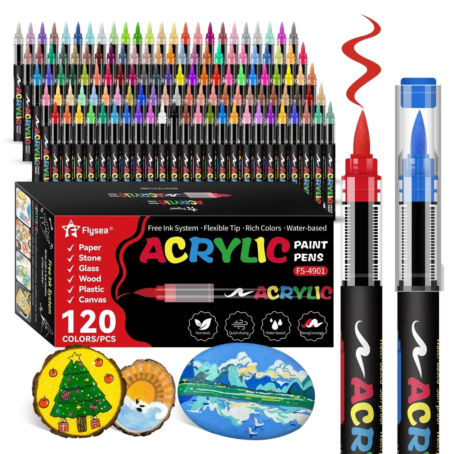 168/120/72/60/48/36/24/12 Color Direct Liquid Acrylic Marker Pens, Students Use Art Professional Drawing Drawing Color