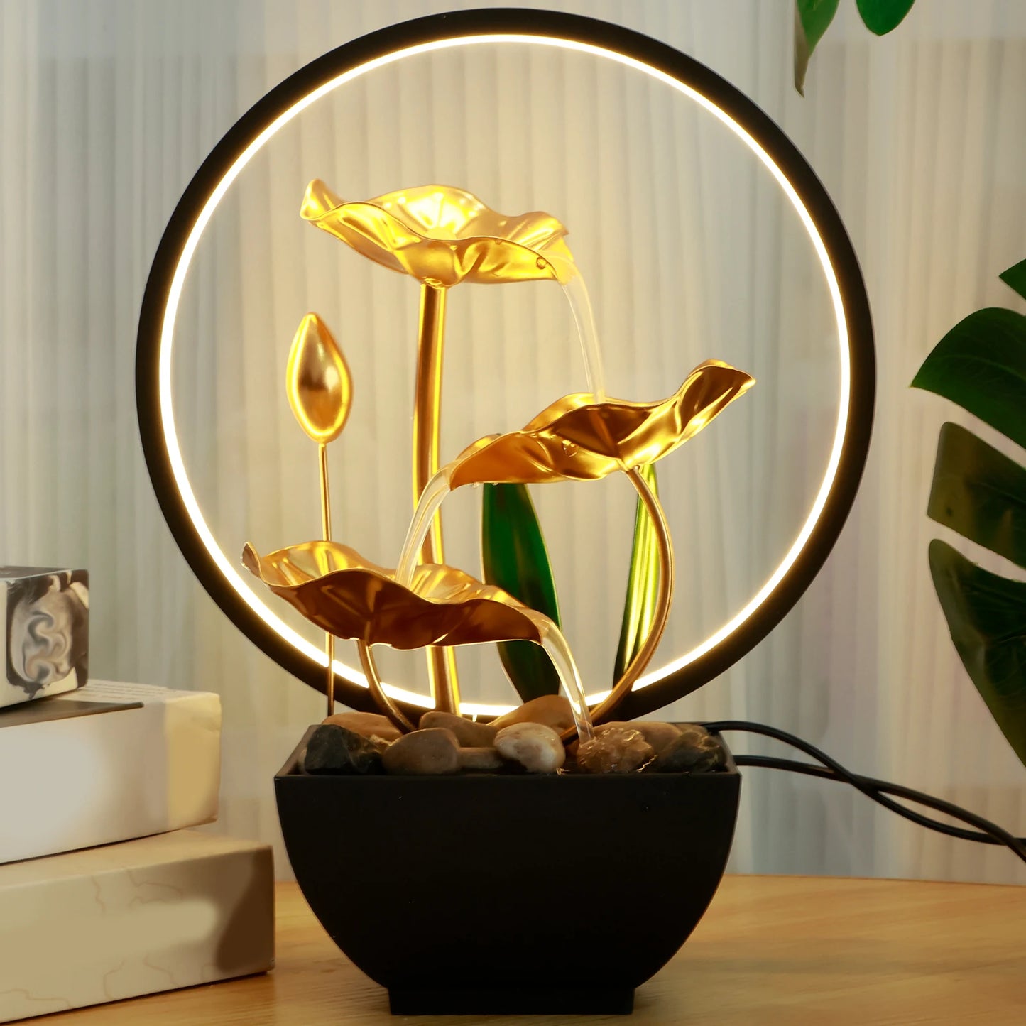 Fontaine de Table Zen USB avec Lumière LED