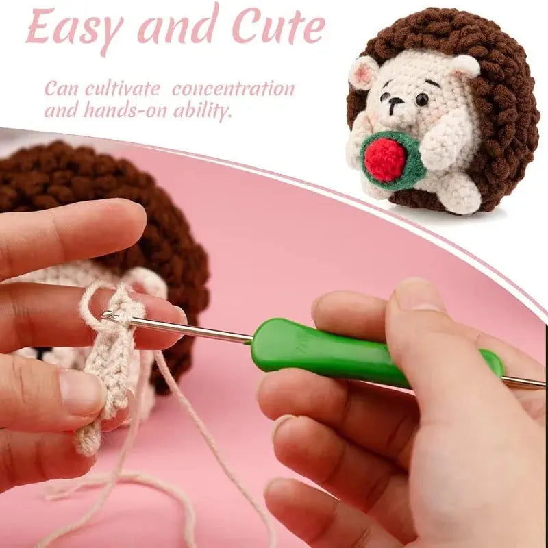 Kit Crochet Débutant – Animal à Créer (10 cm) avec Fil Coton