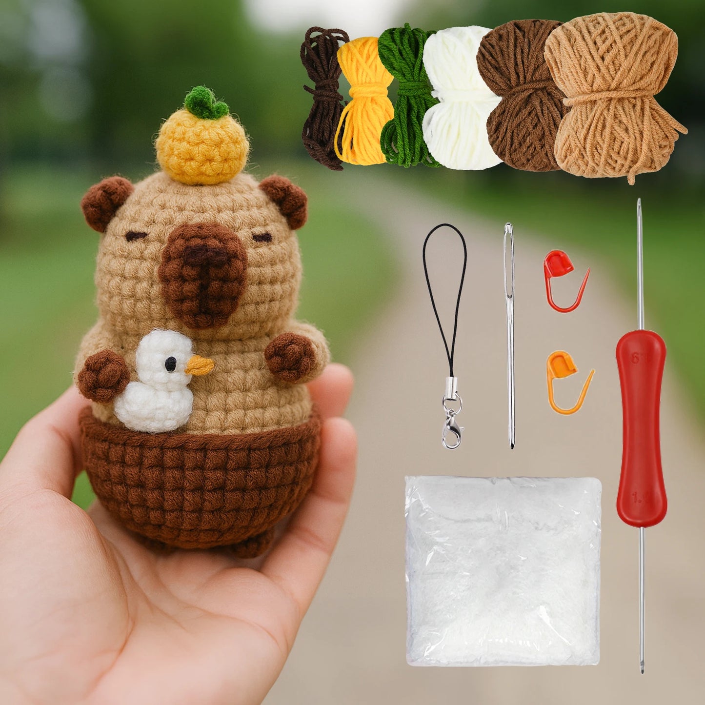 Kit Crochet Capybara & Tortue – Spécial Débutants