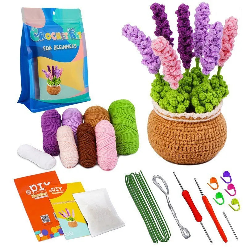 Kit Crochet Débutant – Fleurs & Feuilles