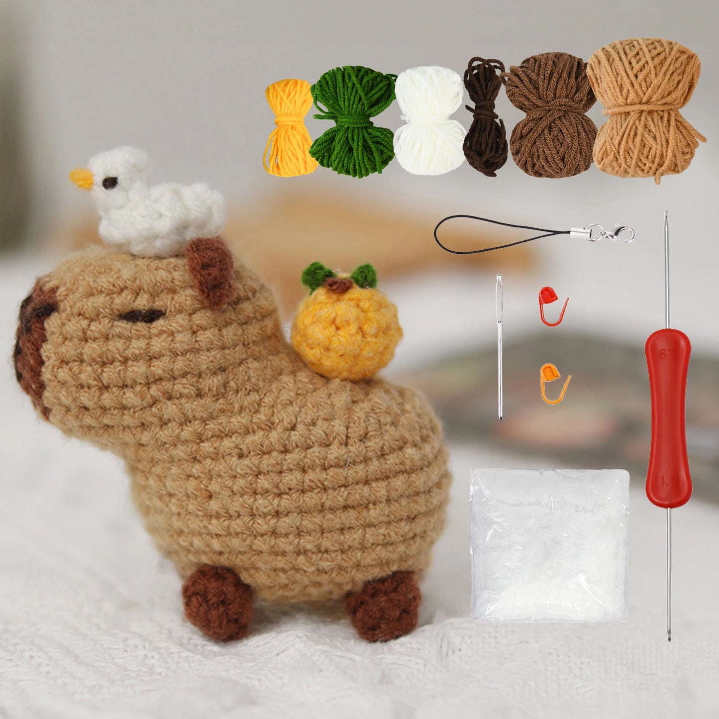 Kit Crochet Capybara & Tortue – Spécial Débutants