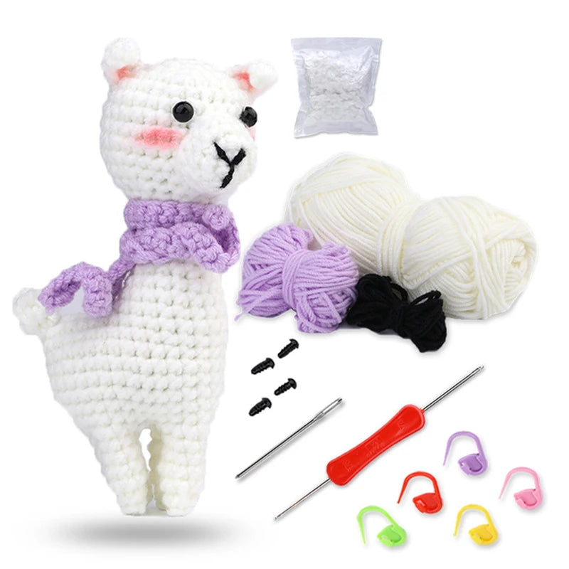 Kit Crochet Débutant – Animal à Créer (10 cm) avec Fil Coton