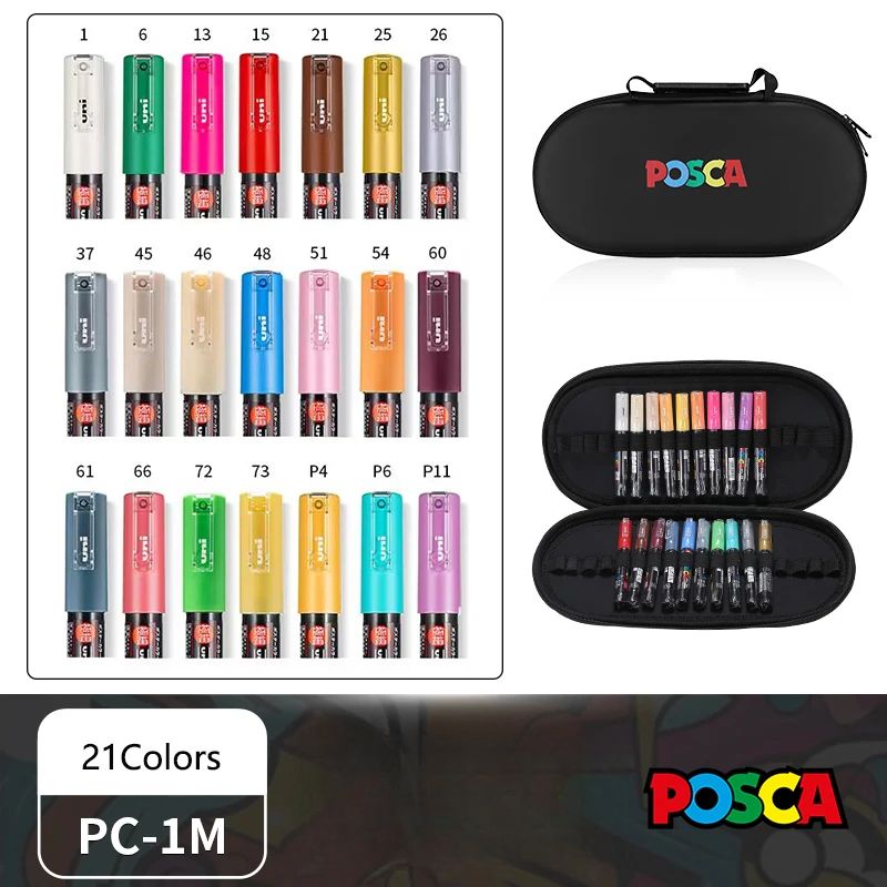Set de Markers POSCA avec Trousse POSCA