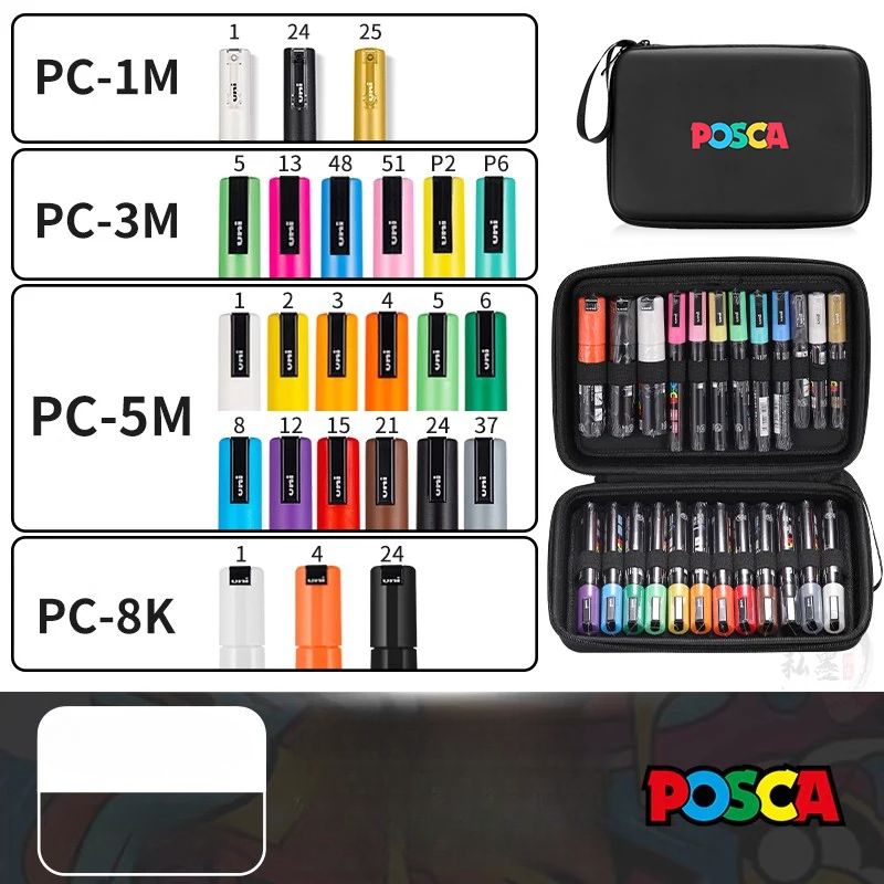 Set de Markers POSCA avec Trousse POSCA