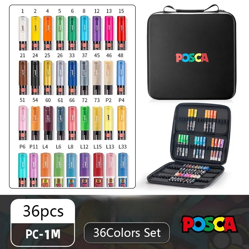 Set de Markers POSCA avec Trousse POSCA