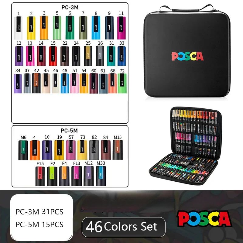 Set de Markers POSCA avec Trousse POSCA