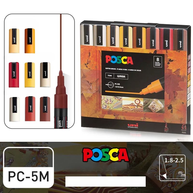 Set de Marqueurs POSCA - Tons Chauds Ô Calme