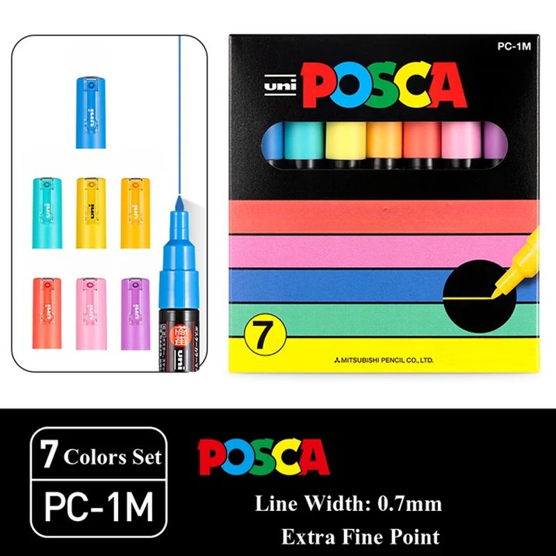Set de Marqueurs POSCA - Tons Vifs Ô Calme
