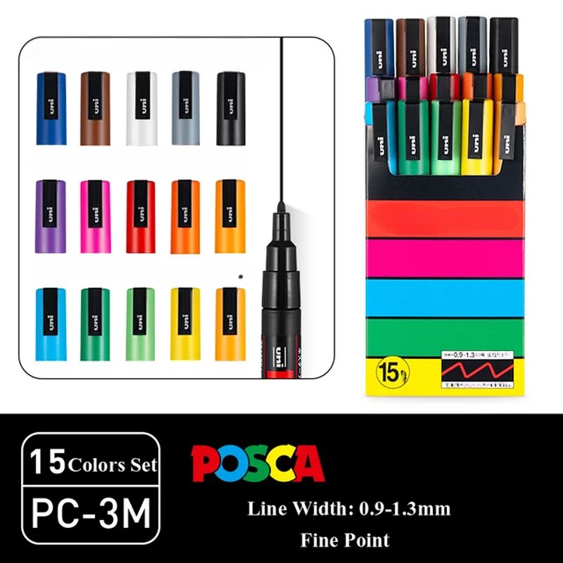 Set de Marqueurs POSCA - Tons Vifs Ô Calme