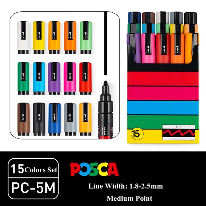 Set de Marqueurs POSCA - Tons Vifs Ô Calme