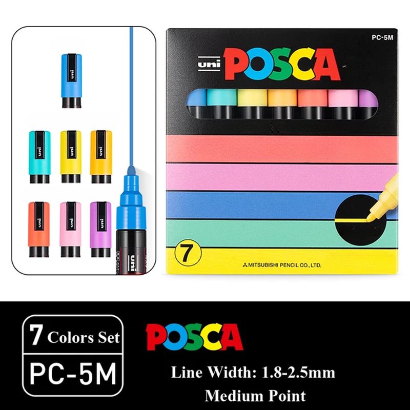 Set de Marqueurs POSCA - Tons Vifs Ô Calme