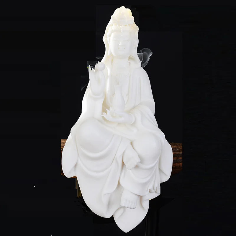 Statue Guanyin & Brûleur d’Encens à Reflux