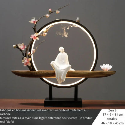 Brûleur d’Encens à Reflux avec Lumière LED