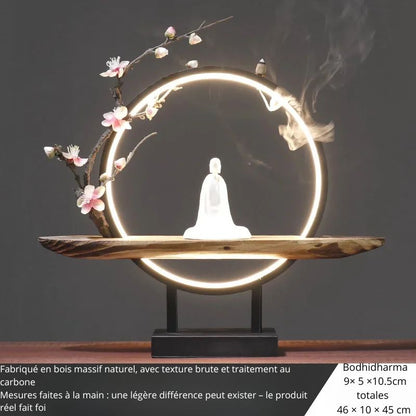 Brûleur d’Encens à Reflux avec Lumière LED