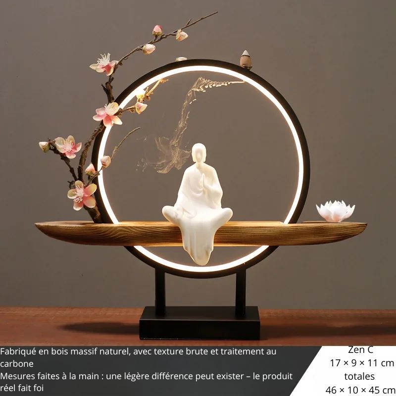 Brûleur d’Encens à Reflux avec Lumière LED