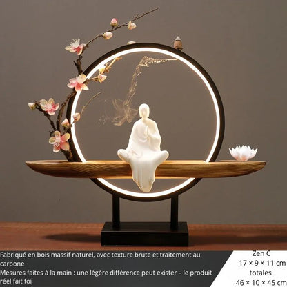 Brûleur d’Encens à Reflux avec Lumière LED