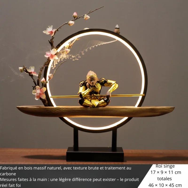 Brûleur d’Encens à Reflux avec Lumière LED