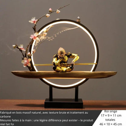 Brûleur d’Encens à Reflux avec Lumière LED