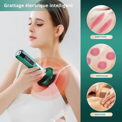 Masseur Électrique Guasha 3-en-1 – Anti-Cellulite, Chaleur Infrarouge & Ventouse Sous Vide Minceur