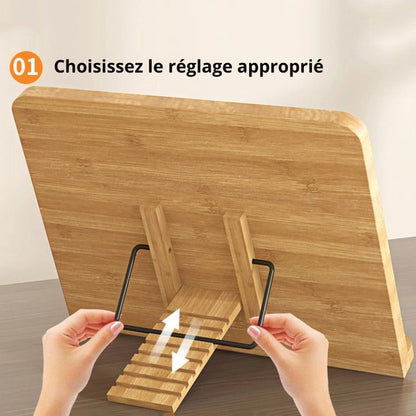 Support de Livre en Bois Réglable