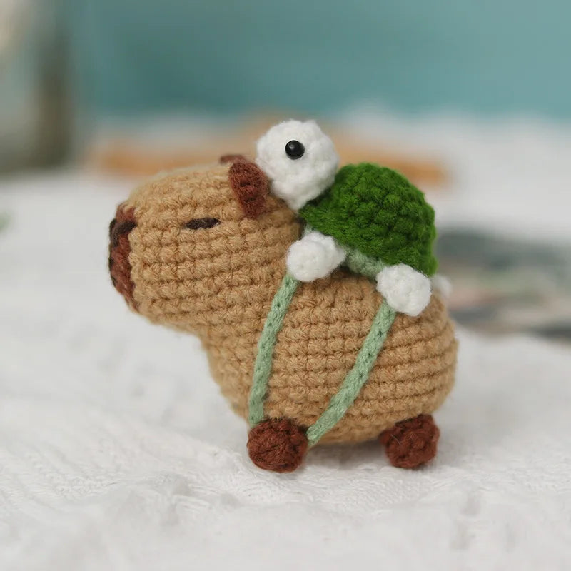 Kit Crochet Capybara & Tortue – Spécial Débutants