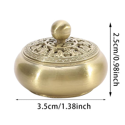 Brûleur d’Encens Lotus – Style Bouddhiste en Alliage Cuivré, Déco Maison & Bureau