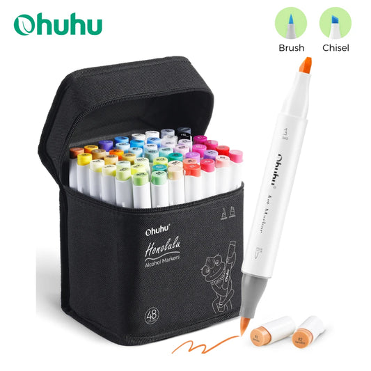 Marqueurs Honolulu à Alcool – 2 Pointes, Rechargeables