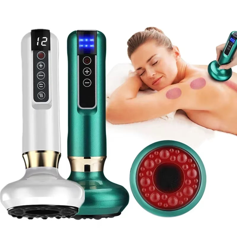 Masseur Électrique Guasha 3-en-1 – Anti-Cellulite, Chaleur Infrarouge & Ventouse Sous Vide Minceur