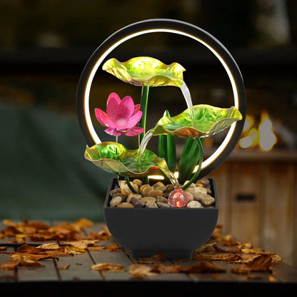 Fontaine de Table Zen USB avec Lumière LED