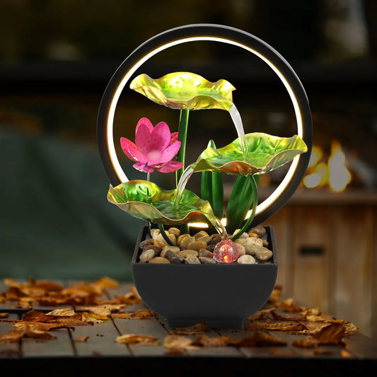 Fontaine de Table Zen USB avec Lumière LED