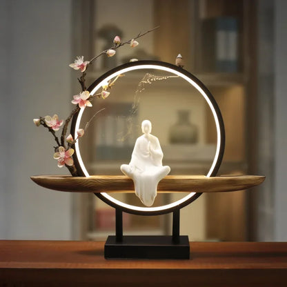 Brûleur d’Encens à Reflux avec Lumière LED